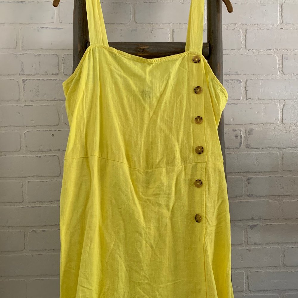 Yellow Jumper with Thick Spaghetti Straps